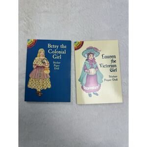 Lauren Victorian Girl Sticker Paper Doll Betsy Colonial Girl Vintage Dover Book